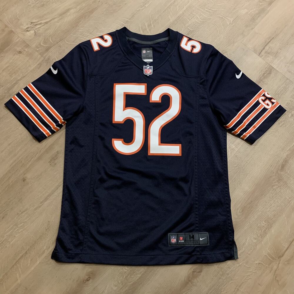 Nike NFL On Field Chicago Bears Khalil Mack #52 Football Jersey Mens Medium Navy
